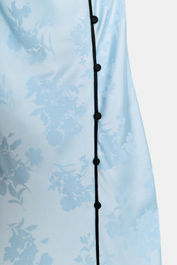 VESTIDO MIDI JACQUARD FLORAL / Celeste - Zara фото 10