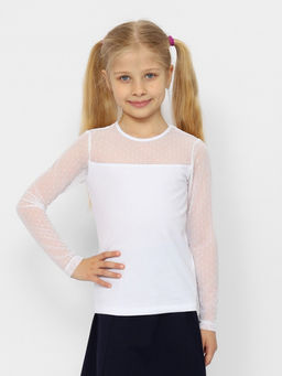 CRB wear/CWJG 63598-20 Джемпер для девочки,белый/Ex.Cherubino