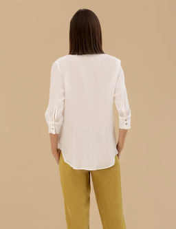 Beyaz Comfort Fit Uzun Kollu G_mlek - Pierre cardin фото 5