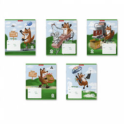 Цена за 10 шт. Тетрадь школьная ученическая ErichKrause Хитрый лис, 18 листов, линейка (в плёнке по 10 шт.)_MIX-PACK  фото 3