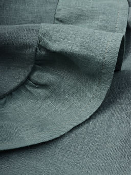 Скатерть «Этель» Ivory, 150×116 ±3 см, 100% лён, 170 г/м², зелёная