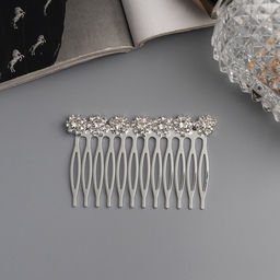 Цена за 2 шт. Гребень для волос QF «Медея», цветы, 7×4 см, серебро