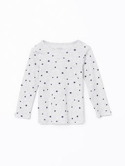 Bask?l? Erkek ?ocuk Pijama Tak?m?