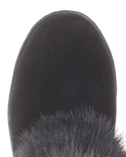 Унты женские на литой подошве., Черные.