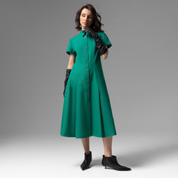 Платье-рубашка с накидкой из сетки, Стильное самообладание ( 2 в 1) - Charutti фото 4