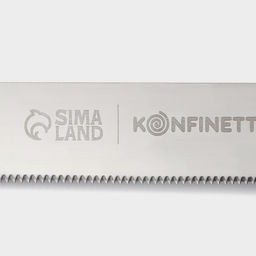 Нож для бисквита мелкие зубцы KONFINETTA, длина лезвия 30 см, деревянная ручка