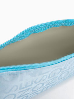 Цена за 2 шт. Косметичка-пенал на молнии, маленькая, с рисунком Буквы, голубая - Simaland фото 3