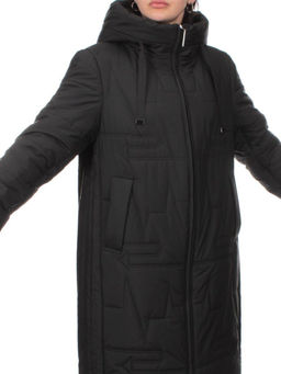 1073 BLACK Пальто зимнее облегченное женское (холлофайбер 150 гр.) - Fashion фото 2