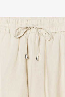 LINEN BLEND BOXER BERMUDA SHORTS - Zara фото 8