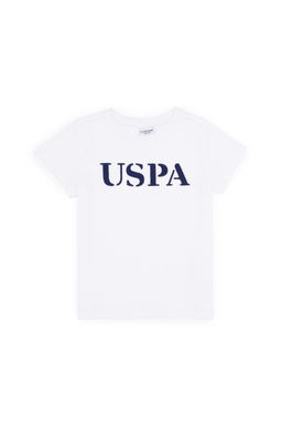 U. S. Polo Assn Детская белая футболка с круглым вырезом