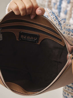 Сумка женская сэддл Azaro 31042 светлый орех