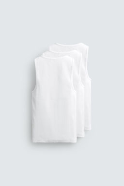 PACK 3 CAMISETA TANK B?SICA / Blanco