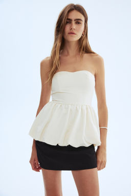 Vestido bandeau con peplum - H&m фото 3