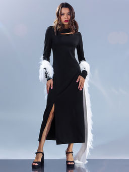 Платье женское новогоднее черное