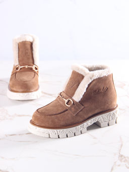 Ботинки 307. PODYUM141 be.светло коричневый замша/Шерсть