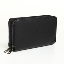 Портмоне-клатч мужской TEXTURA, с ручкой, чёрное