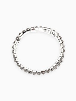 Браслет детский «Выбражулька. Лёд», 3 ряда, d=5 см, белый в серебре