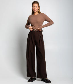 Брюки #КТ25933 (1), тёмно-коричневый