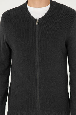 Мужской базовый трикотажный кардиган антрацитового меланжа - U.s. polo assn фото 13