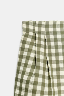 SHORTS CUADRO VICHY / Verde medio - Zara фото 8