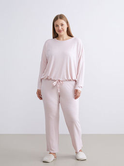 Bisiklet Yaka Puantiyeli Kad?n Pijama Tak?m?