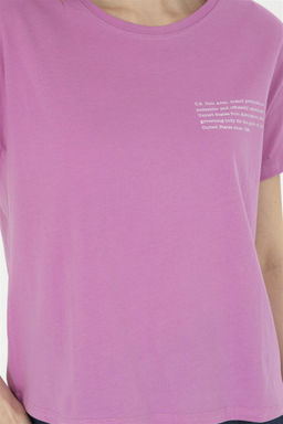 Женская фиолетовая футболка с круглым вырезом Неожиданная скидка в корзине - U.s. polo assn фото 6