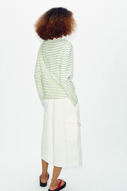 CAMISETA RAYAS MANGA LARGA / Raya verde - Zara фото 4