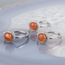 Кольцо регулируемое с Солнечным камнем от 17,5р.