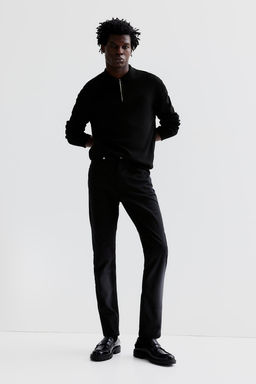 Pantalon en sarga de algodon Slim Fit