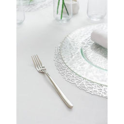 Набор салфеток сервировочных на стол Доляна Соломка, d=38 см, 4 шт, цвет серебряный  фото 22