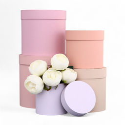 Набор круглых коробок 5 в 1 «Ягодный», 23×23 - 15×15 см