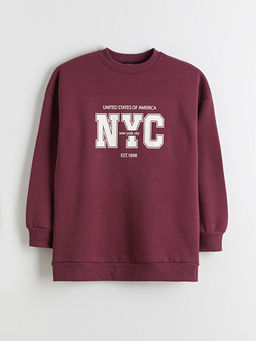 New York City Bask?l? Kad?n Kal?n Sweatshirt Tunik