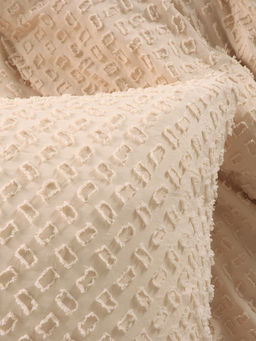 Постельное бельё LoveLife Tufting дуэт Квадрат 143*215см-2шт,230*240см,50*70см-2шт, цвет бежевый, 110 г/м  фото 2