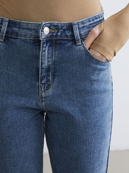 Y?ksek Bel Slim Fit Kad?n Jean Pantolon