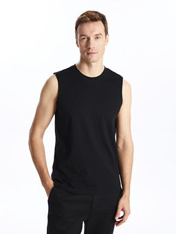 Bisiklet Yaka Erkek Kolsuz Ti??rt