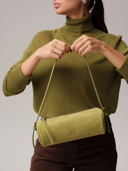 Замшевая сумка Tube DBR 31343 киви/велюр фото 4
