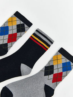 Desenli Erkek ?ocuk Soket ?orap 3l?