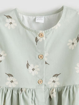 ?i?ekli F?rf?rl? K?z ?ocuk Elbise