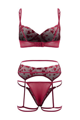 Bordo Brode Kalp Kaps?z Ic Camas?r? Tak?m? THMSS26CC00035 - Trendyolmilla фото 2