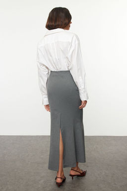 TRENDYOLMILLA Gri Godeli Bal?k Shape Maxi Boy Dokuma Etek TWOAW25ET00051 фото 4