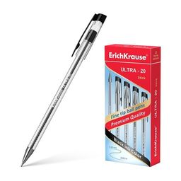 Цена за 12 шт. Ручка шариковая ErichKrause ULTRA-20 Stick Classic 0.7, Super Glide Technology, цвет чернил черный (в коробке по 12 шт.)
