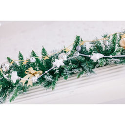 Цена за 2 шт. Бусы на ёлку Звёзды, длина 2.7 м, d=40 мм, золотистые - Зимнее волшебство фото 4