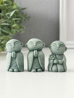 Сувенир песчаник "Буддийские монахи" набор 3 шт 3,2х3,5х6,2 см