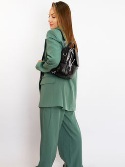 LACCOMA рюкзак 18148-черный натуральная кожа полиэстр  фото 5