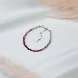 Браслет из Шпинели (градиент) 17,5 см +