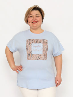 CRB wear/CSLW 60358-43 Футболка женская,голубой/Ex.Cherubino  фото 3