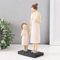 Фигурка полистоун «Мама с дочкой, с леденцами», 22.5×5.5×10 см