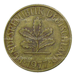 Монета 10 пфеннигов 1977 года F Германия