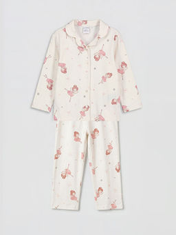 G?mlek Yaka K?z ?ocuk Pijama Tak?m?