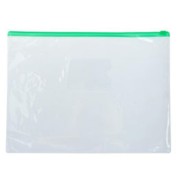 Цена за 20 шт. Папка-конверт на ZIP-молнии А4, 120 мкм, Calligrata, прозрачный, микс